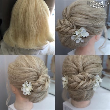 مدل شینیون موی کوتاه عروسی شینیون مو فر کوتاه شینیون موی پایین شینیون مو کوتاه پشت سر عروسی