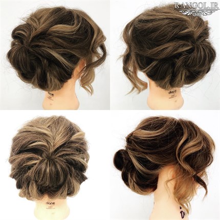 مدل شینیون موی کوتاه عروسی شینیون مو فر کوتاه شینیون موی پایین شینیون مو کوتاه پشت سر عروسی