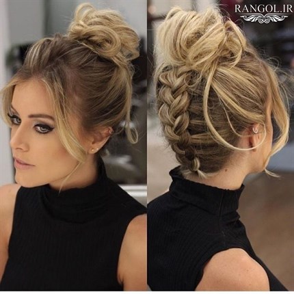 مدل شینیون موی کوتاه عروسی شینیون مو فر کوتاه شینیون موی پایین شینیون مو کوتاه پشت سر عروسی