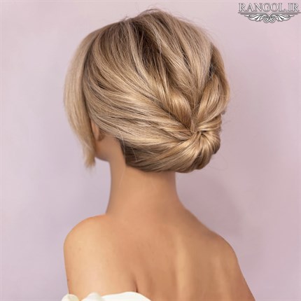 مدل شینیون موی کوتاه عروسی شینیون مو فر کوتاه شینیون موی پایین شینیون مو کوتاه پشت سر عروسی