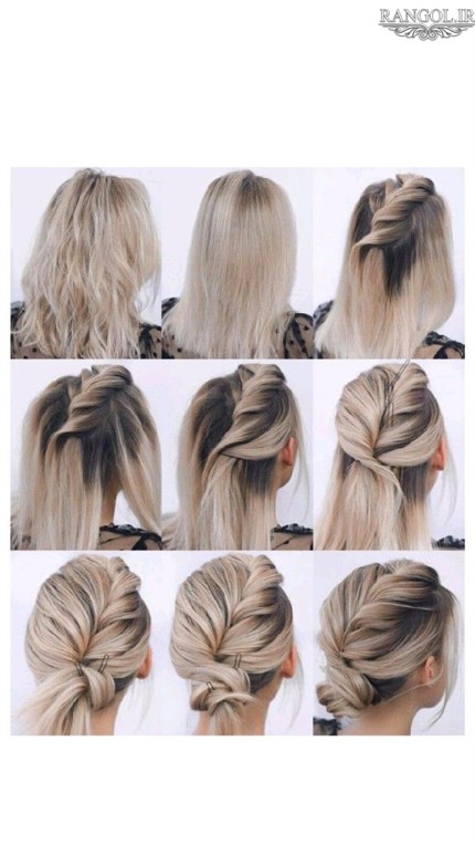 مدل شینیون موی کوتاه عروسی شینیون مو فر کوتاه شینیون موی پایین شینیون مو کوتاه پشت سر عروسی