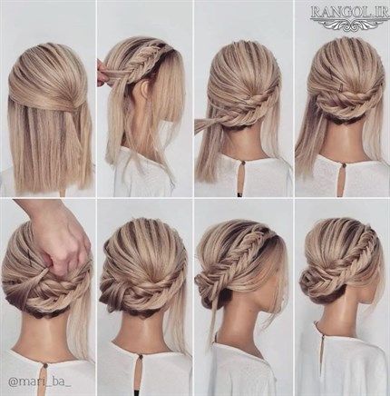 مدل شینیون موی کوتاه عروسی شینیون مو فر کوتاه شینیون موی پایین شینیون مو کوتاه پشت سر عروسی