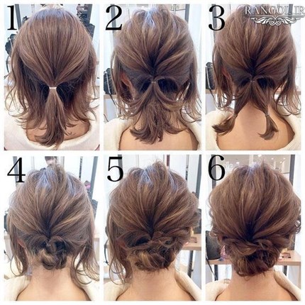 مدل شینیون موی کوتاه عروسی شینیون مو فر کوتاه شینیون موی پایین شینیون مو کوتاه پشت سر عروسی