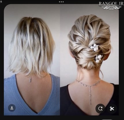 مدل شینیون موی کوتاه عروسی شینیون مو فر کوتاه شینیون موی پایین شینیون مو کوتاه پشت سر عروسی