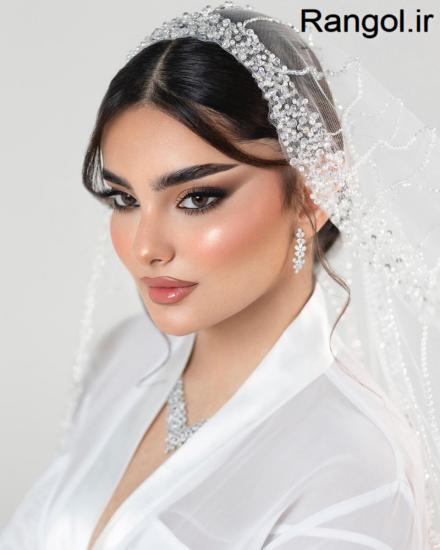 عکس آرایش عروس عکس میکاپ عروس جدید لایت اروپایی شیک نود 