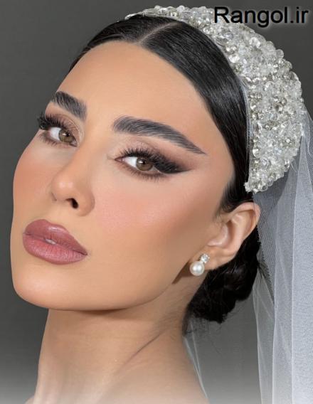 عکس آرایش عروس عکس میکاپ عروس جدید لایت اروپایی شیک نود 