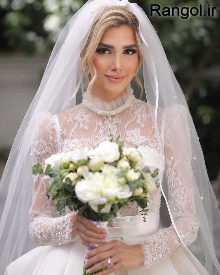 عکس آرایش عروس عکس میکاپ عروس جدید لایت اروپایی شیک نود 