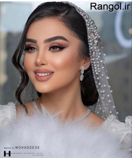 عکس آرایش عروس عکس میکاپ عروس جدید لایت اروپایی شیک نود 