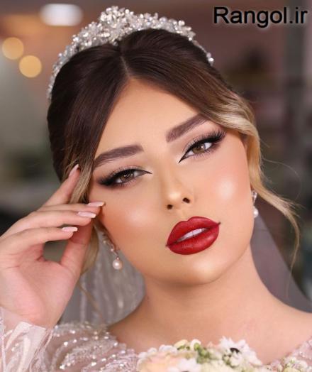 عکس آرایش عروس عکس میکاپ عروس جدید لایت اروپایی شیک نود 
