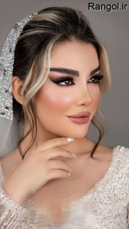 عکس آرایش عروس عکس میکاپ عروس جدید لایت اروپایی شیک نود 