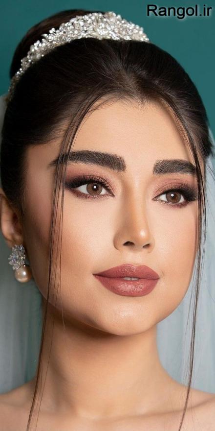 عکس آرایش عروس عکس میکاپ عروس جدید لایت اروپایی شیک نود 