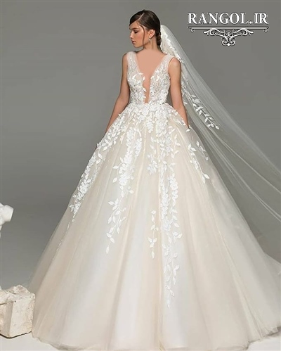 لباس عروس پفی پرنسسی شیک جدید ایرانی