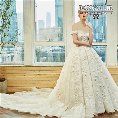 لباس عروس پفی پرنسسی شیک جدید ایرانی