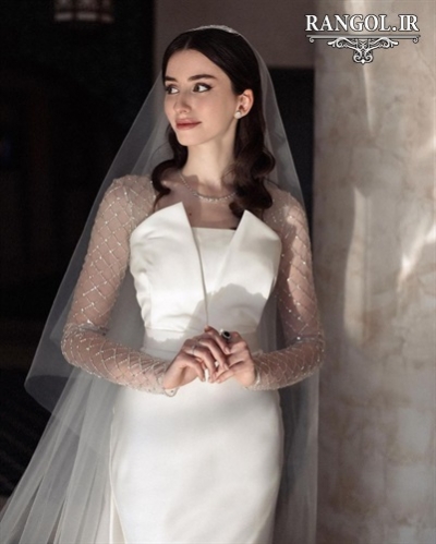 لباس عقد محضری مدل پیراهن عقد عروس شیک جدید خاص