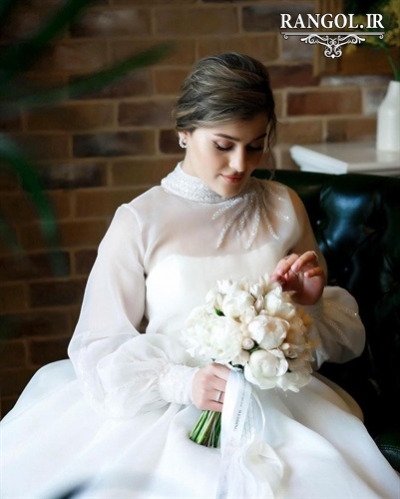 لباس عقد محضری مدل پیراهن عقد عروس شیک جدید خاص