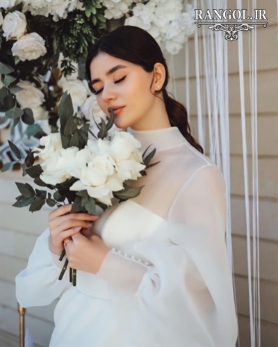 لباس عقد محضری مدل پیراهن عقد عروس شیک جدید خاص