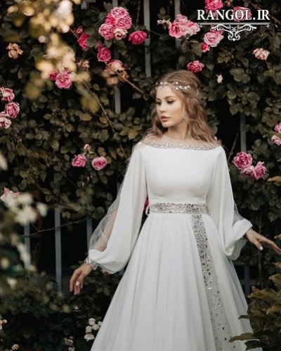 لباس عقد محضری مدل پیراهن عقد عروس شیک جدید خاص