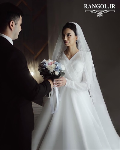 لباس عقد محضری مدل پیراهن عقد عروس شیک جدید خاص