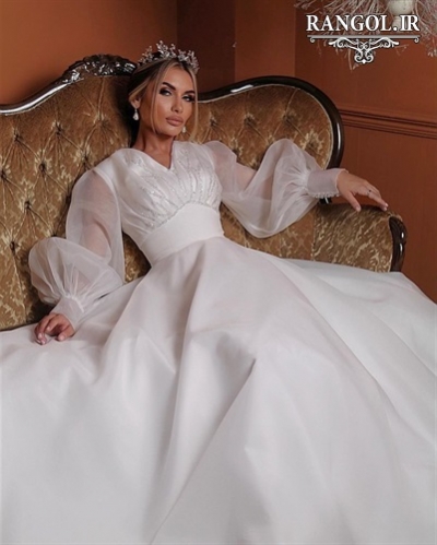 لباس عقد محضری مدل پیراهن عقد عروس شیک جدید خاص