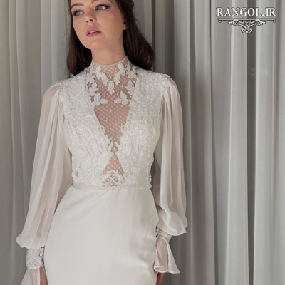 لباس عقد محضری مدل پیراهن عقد عروس شیک جدید خاص