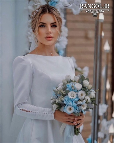 لباس عقد محضری مدل پیراهن عقد عروس شیک جدید خاص