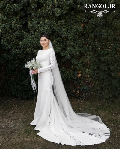 لباس عقد محضری مدل پیراهن عقد عروس شیک جدید خاص