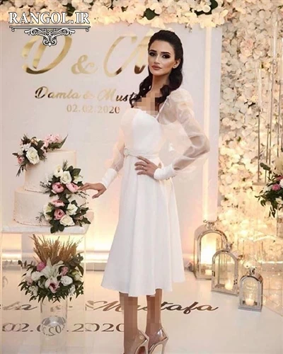 لباس عقد محضری مدل پیراهن عقد عروس شیک جدید خاص