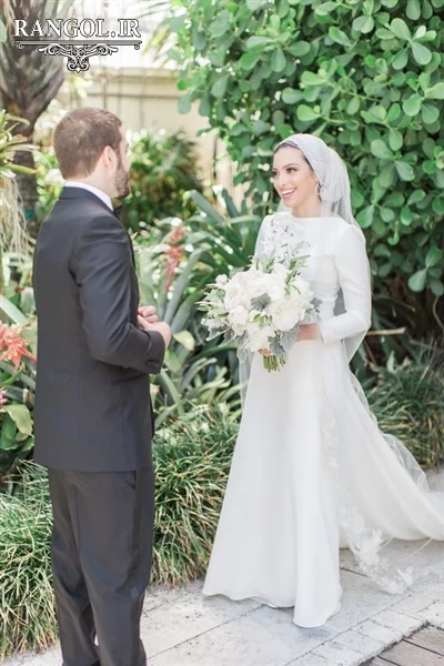 لباس عقد محضری مدل پیراهن عقد عروس شیک جدید خاص