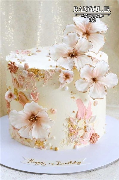 مدل کیک بله برون نامزدی عقد عروسی یک طبقه شیک خاص جدید