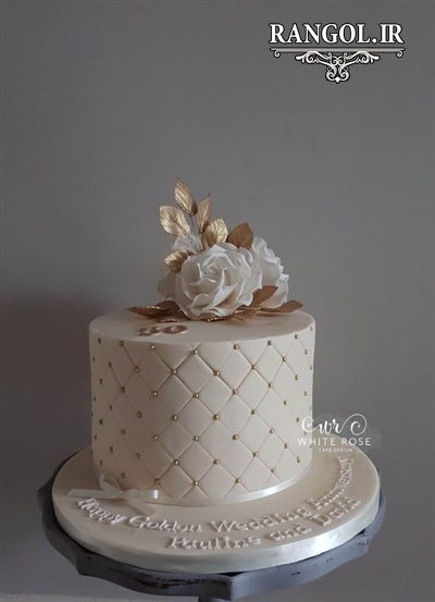 مدل کیک بله برون نامزدی عقد عروسی یک طبقه شیک خاص جدید