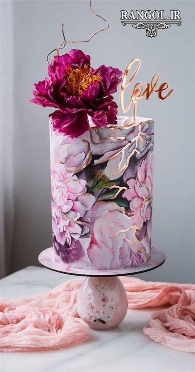 مدل کیک بله برون نامزدی عقد عروسی یک طبقه شیک خاص جدید