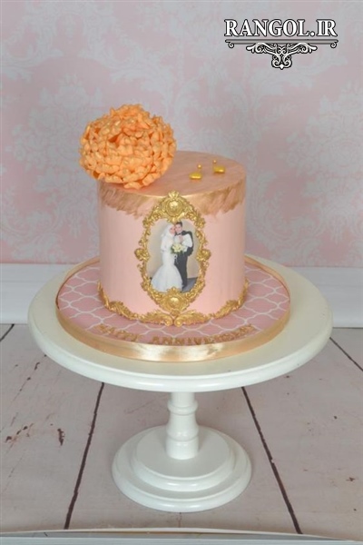 مدل کیک بله برون نامزدی عقد عروسی یک طبقه شیک خاص جدید
