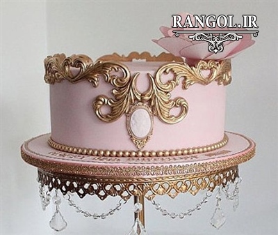 مدل کیک بله برون نامزدی عقد عروسی یک طبقه شیک خاص جدید