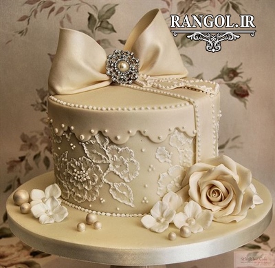 مدل کیک بله برون نامزدی عقد عروسی یک طبقه شیک خاص جدید