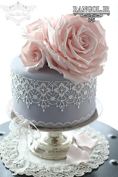 مدل کیک بله برون نامزدی عقد عروسی یک طبقه شیک خاص جدید