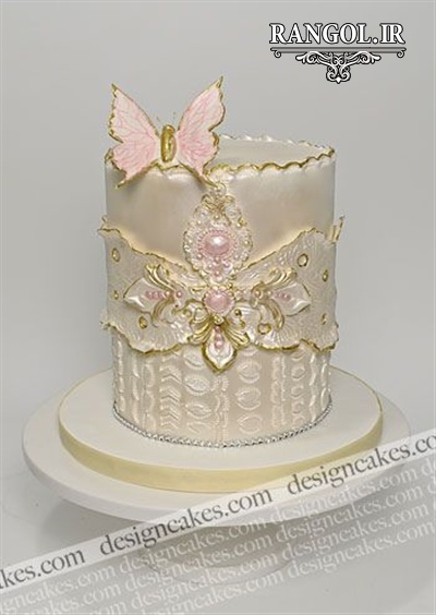 مدل کیک بله برون نامزدی عقد عروسی یک طبقه شیک خاص جدید