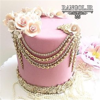 مدل کیک بله برون نامزدی عقد عروسی یک طبقه شیک خاص جدید