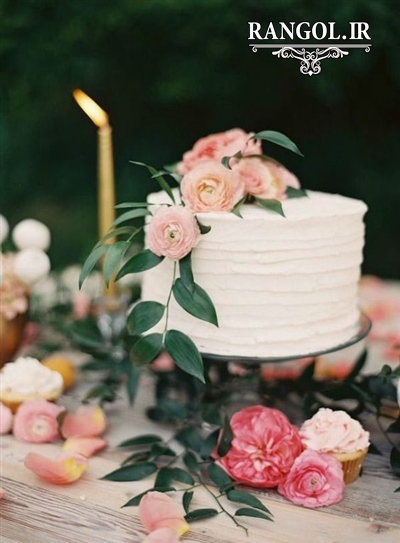 مدل کیک بله برون نامزدی عقد عروسی یک طبقه شیک خاص جدید