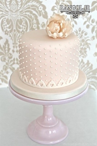 مدل کیک بله برون نامزدی عقد عروسی یک طبقه شیک خاص جدید