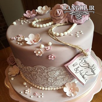 مدل کیک بله برون نامزدی عقد عروسی یک طبقه شیک خاص جدید