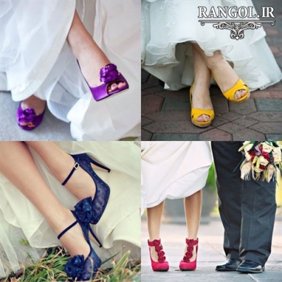 کفش عروس خاص متفاوت لاکچری عجیب رنگی