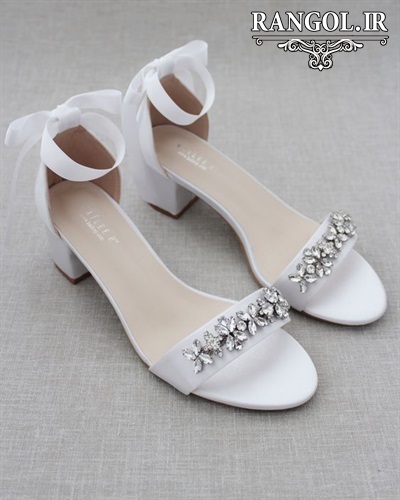 کفش عروس شیک جدید خاص مدل کفش عروس پاشنه دار بلند کوتاه