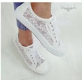 مدل کفش کتونی عروس کفش تخت راحت عروسی