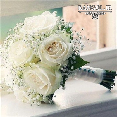 مدل دسته گل عروس سفید عقد فرمالیته
