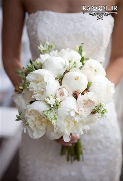 مدل دسته گل عروس سفید عقد فرمالیته