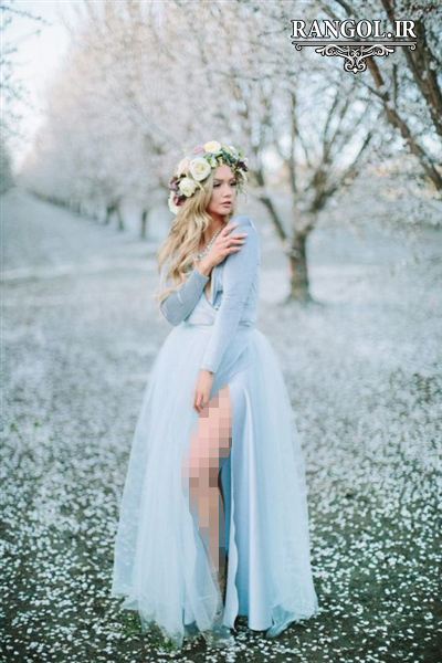 مدل لباس فرمالیته عروس رنگی خاص شیک
