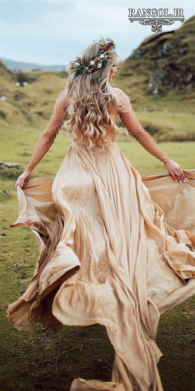 مدل لباس فرمالیته عروس رنگی خاص شیک