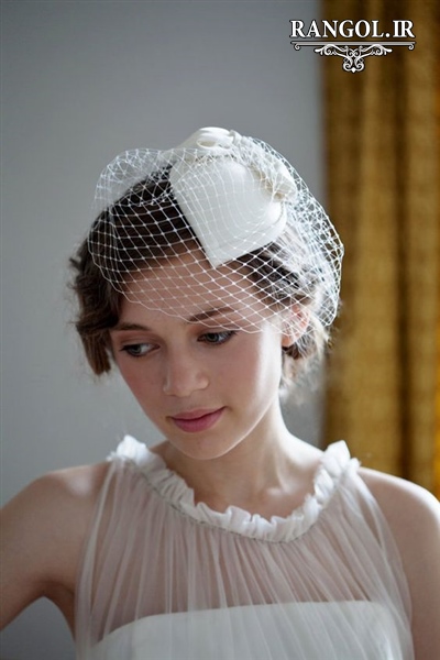 کلاه عروس تور دار فرانسوی 1 اکسسوری عروس خاص