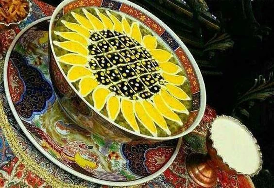 تزیین آش رشته مجلسی نذری افطار