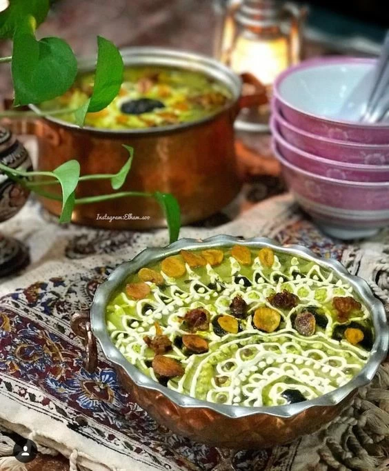 تزیین آش رشته مجلسی نذری افطار